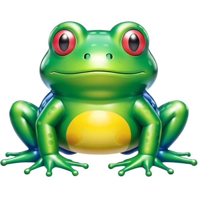   jeff koons style inflatable SPAM frog sculpture  emoji