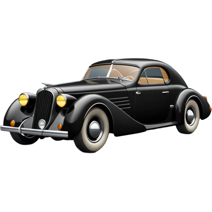  the animated 1990’s series Batmobile loosely based on 1936 cord 812 (flat square bodywork edging and front) stealthy understated  emoji