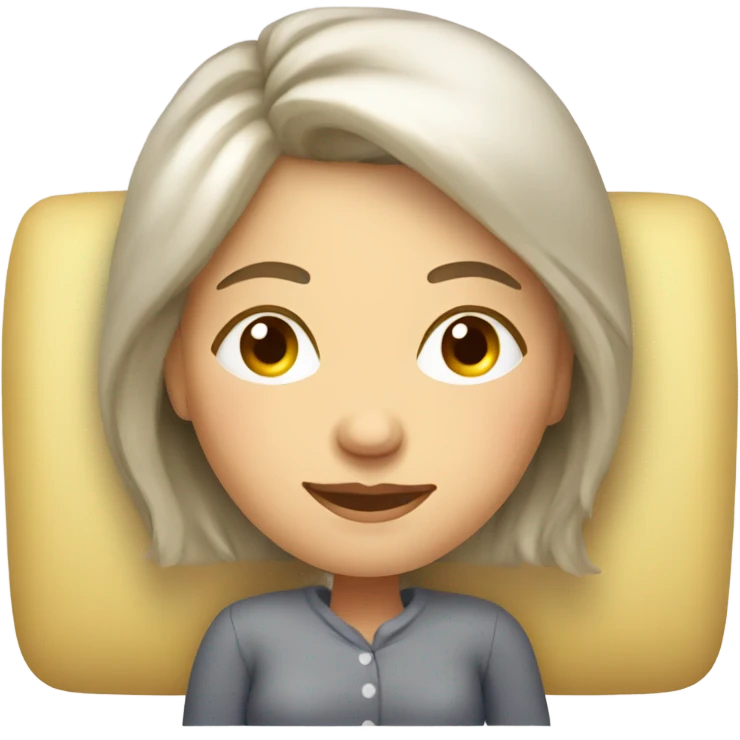 a russian woman resting on a sofa  emoji