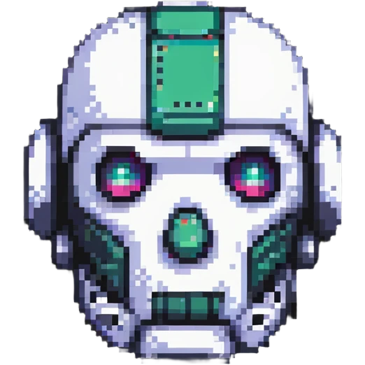 simple and friendly AI robot head emoji