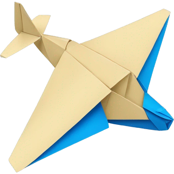 origami plane blue  emoji