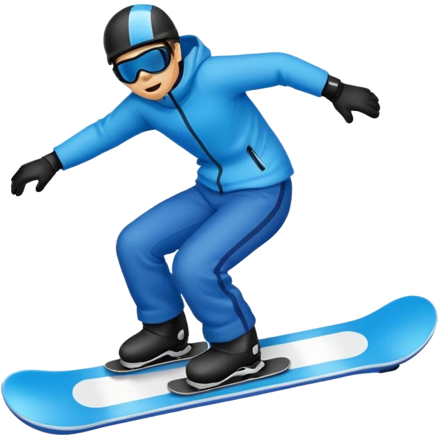 Snowboard black And bleu  not personne  emoji