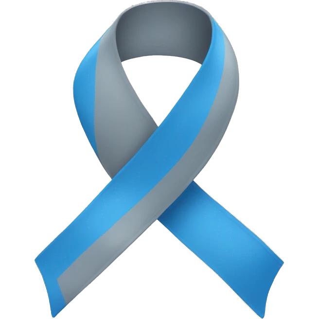 Blue and grey ribbon  emoji