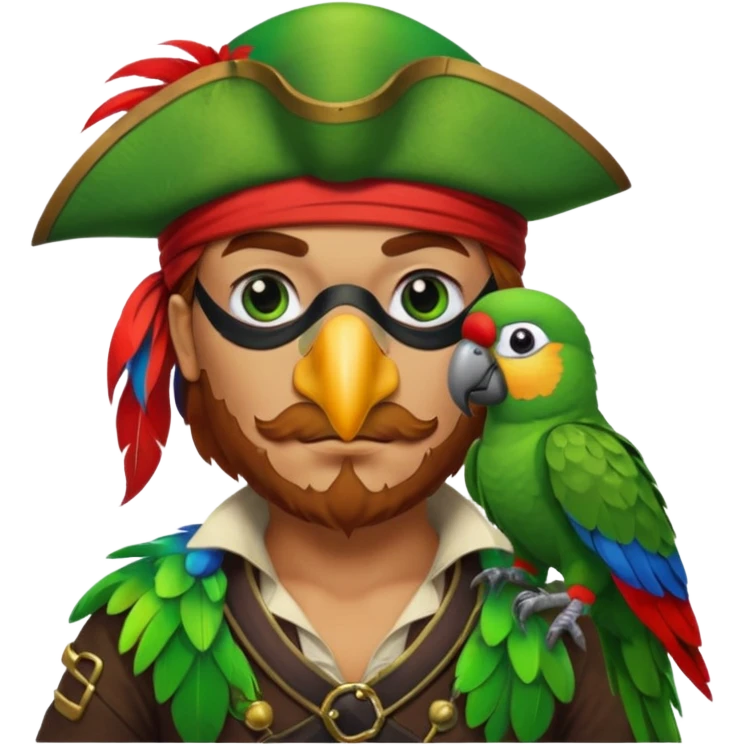 pirate and parrot emoji