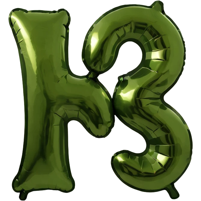 Foil balloon letter gold emoji