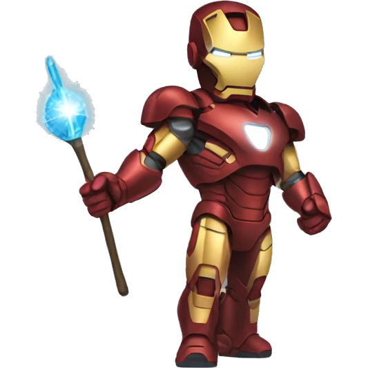 iron man holding a wand emoji