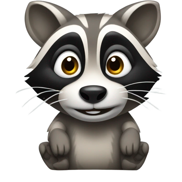 Raccoon shrugging shoulders  emoji
