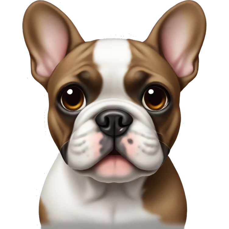 French Bulldog brown-white-black emoji
