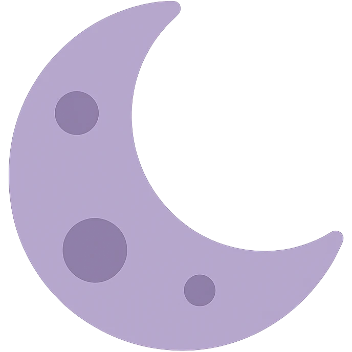 A dull purple moon emoji
