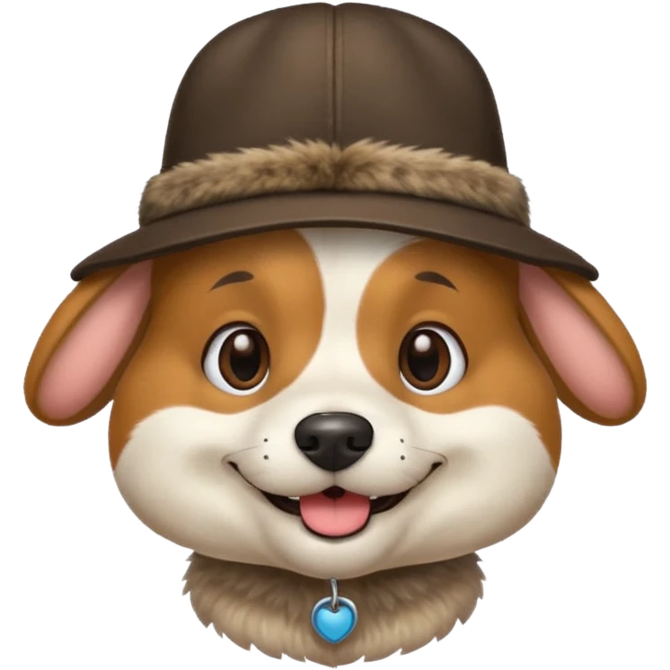 Dog wearing a hat emoji
