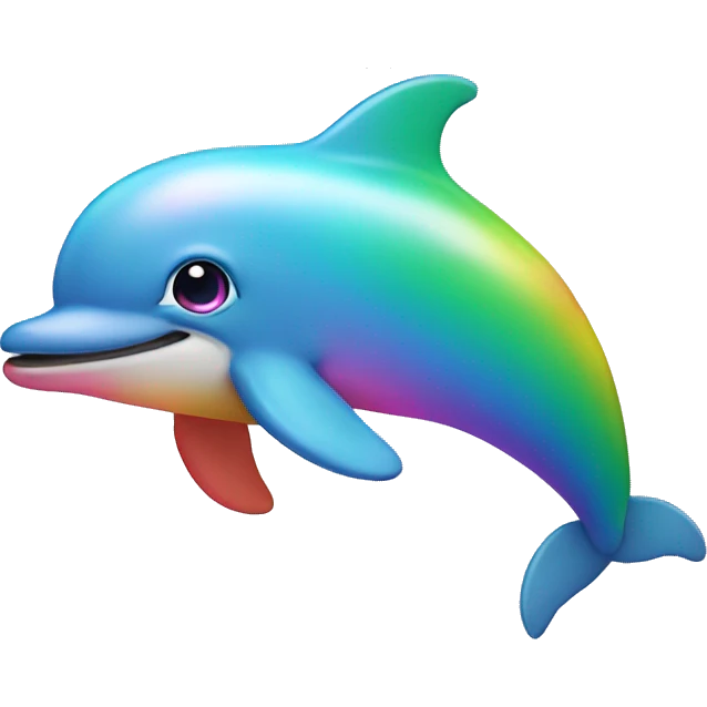 Rainbow dolphin emoji