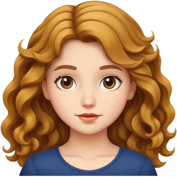 Girl with wavy hair  emoji