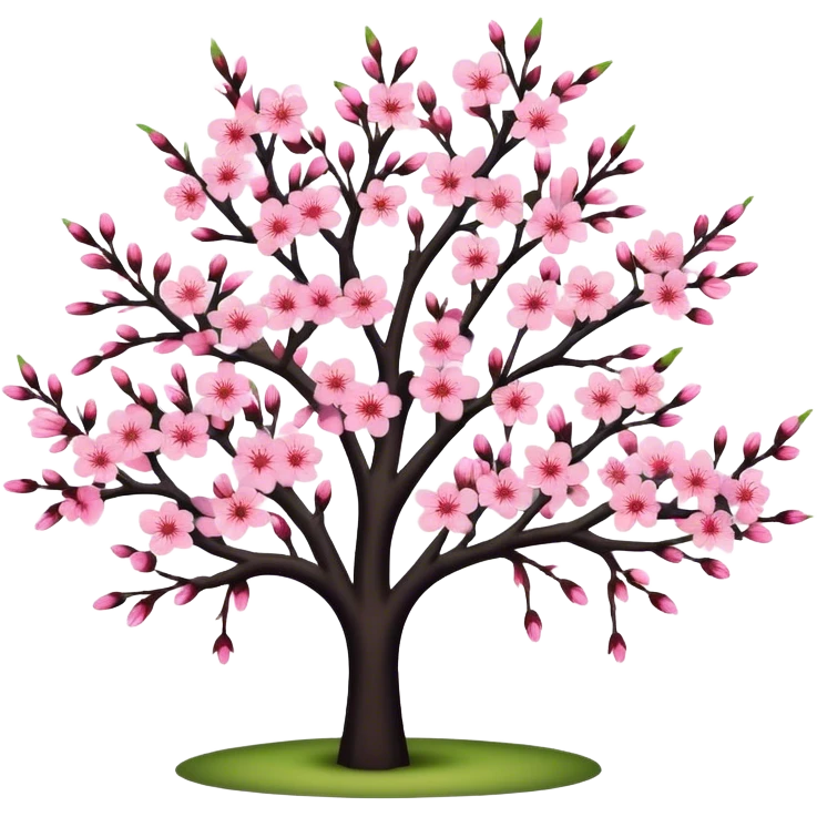 Black cherry blossom tree emoji