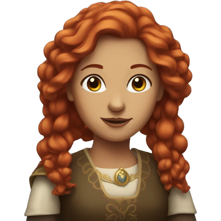 Red haired noble woman emoji
