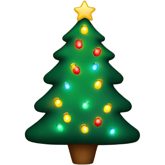 Christmas tree and lights emoji