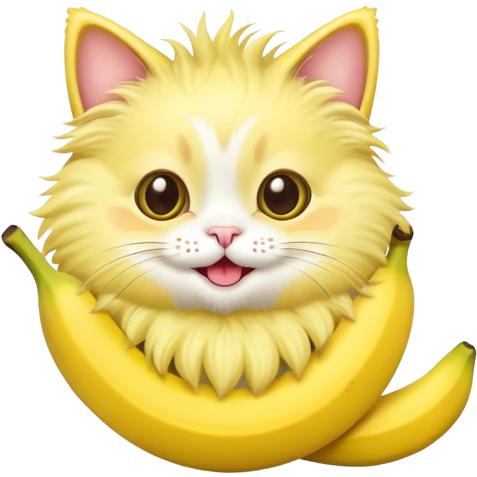 Silly banana cat emoji