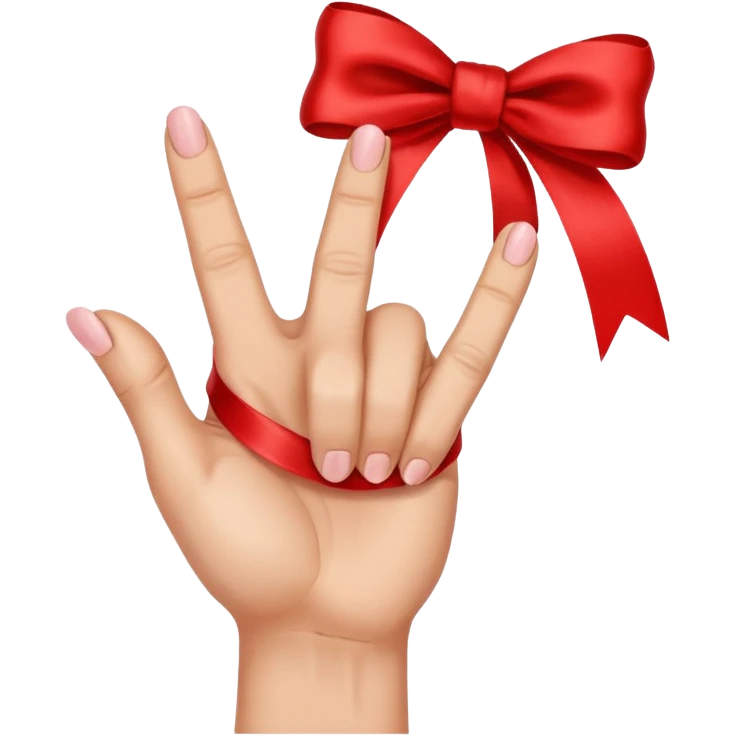 Orta parmak kurdeleli emoji