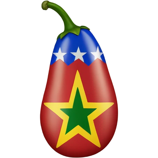 Jalapeño that looks like the Philippines flag  emoji