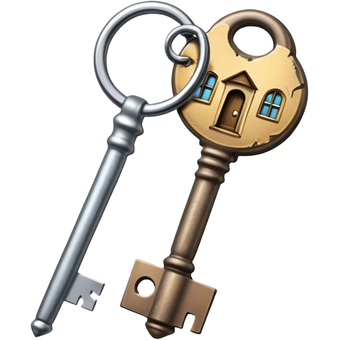 broken house key emoji