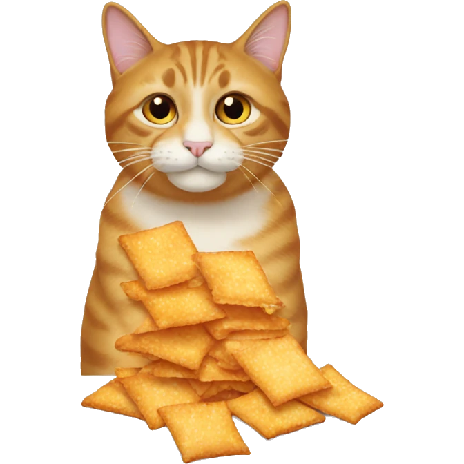 cat eating cheezits emoji