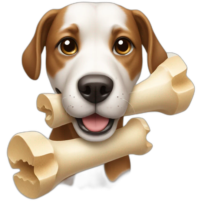 dog with a bone emoji