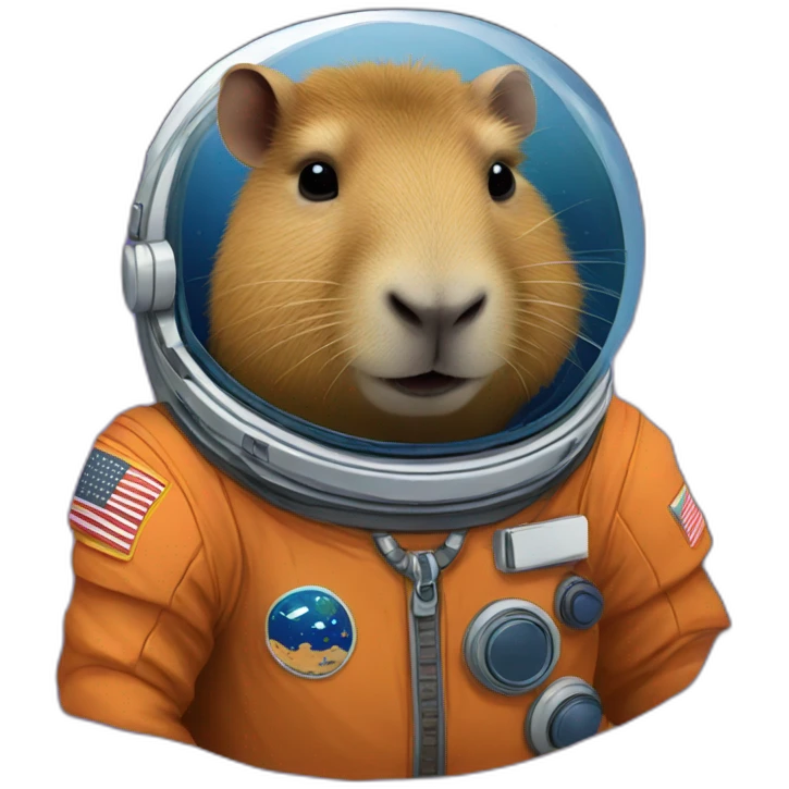 astronaut capybara emoji