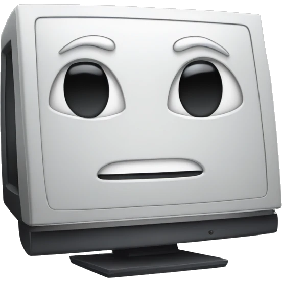 computer with face emoji