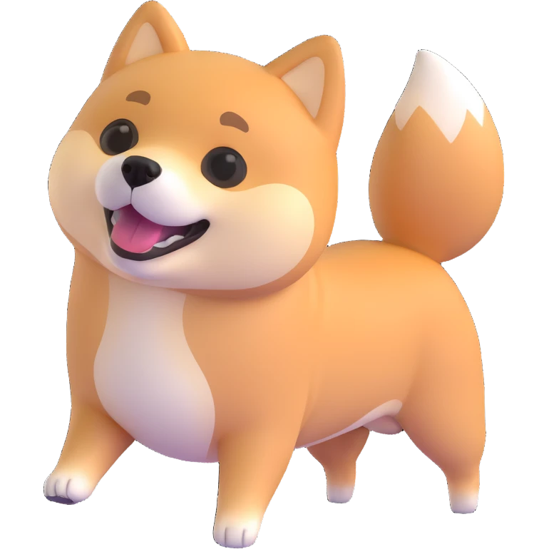 cute shiba inu, exercising emoji