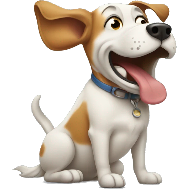 Dog farting emoji