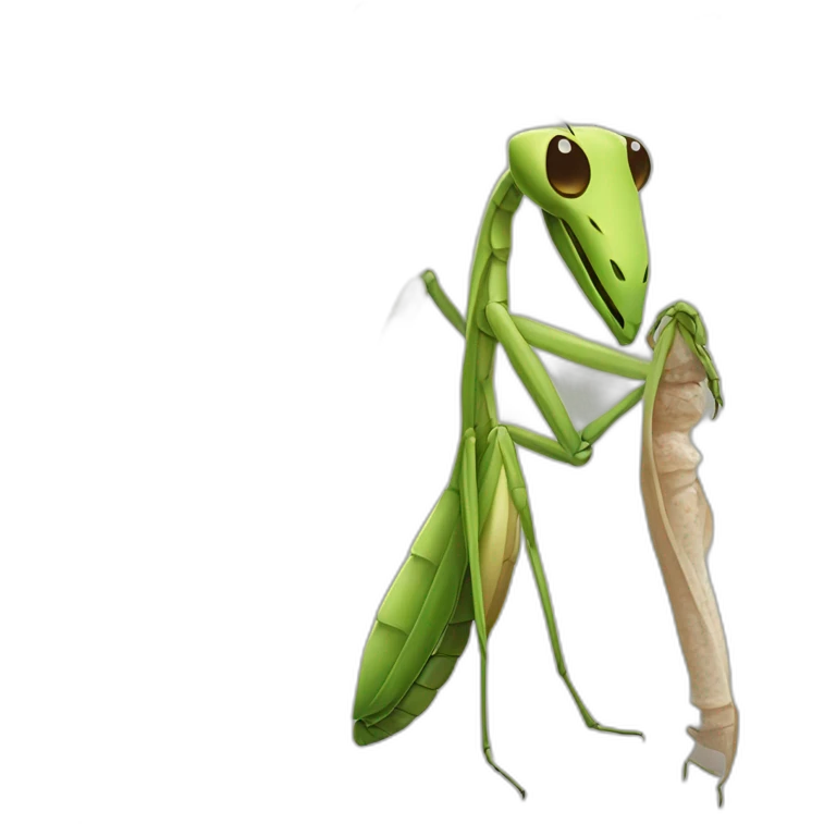  The upper body is a praying mantis and the lower body is a weasel. emoji