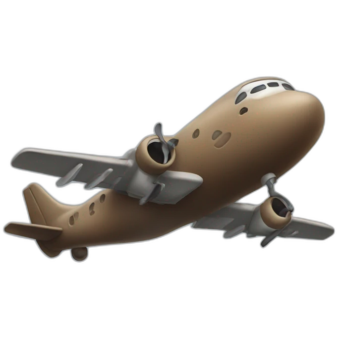 Poop airplane emoji