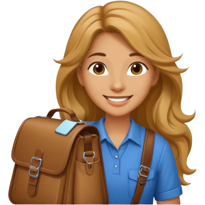 long haired courier woman emoji