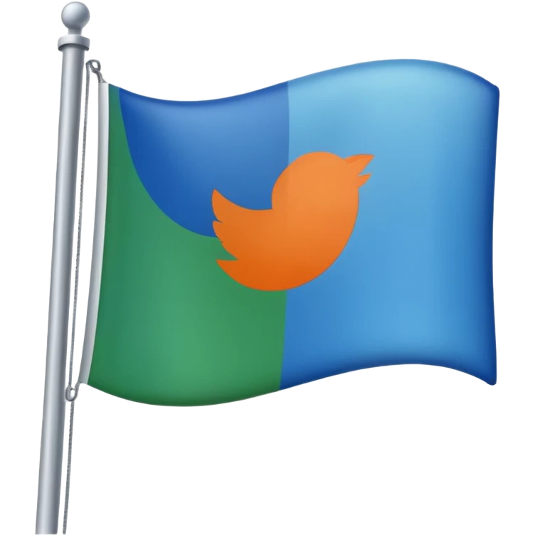 Emoji de drapeau avec les couleurs suivante : 🟦🟧🟩⚪️ plus clair le vert et oublie pas le blanc  emoji