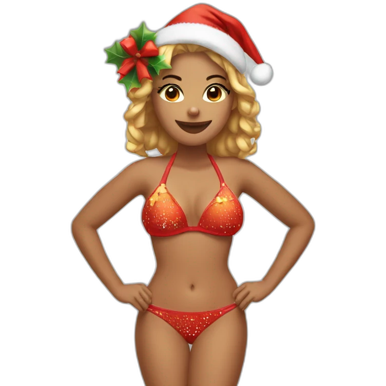 Chirstmas bikini emoji