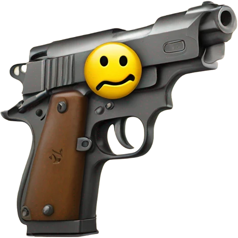 Gun smiley face  emoji