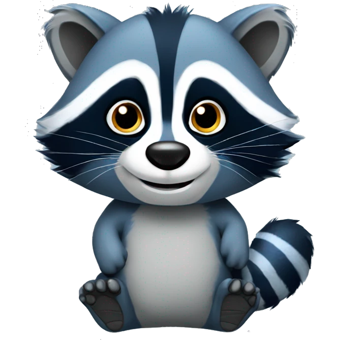 Blue racoon emoji