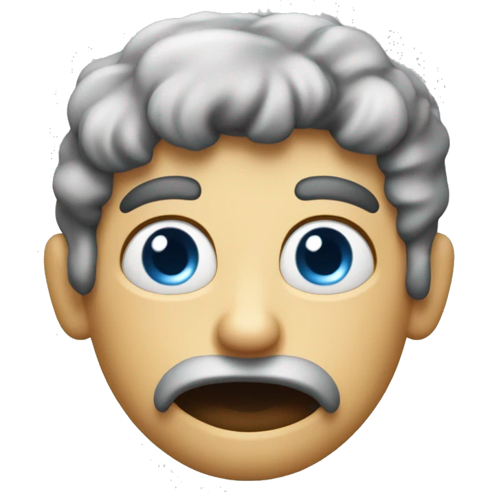 Typ mit glatze und blauen augen und hell braunen bart emoji