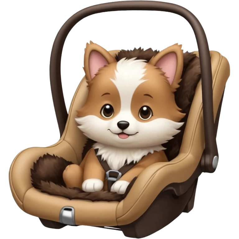 Fur baby car seat emoji