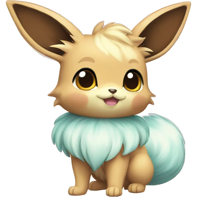 Kawaii Shiny Pastel Eevee Full Body emoji