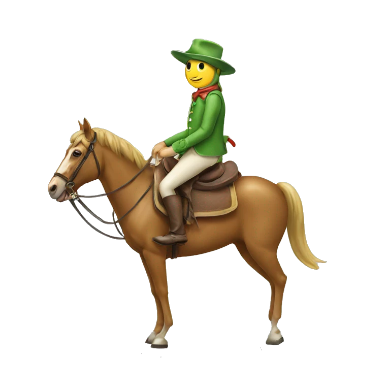 Grenouille sur un cheval emoji