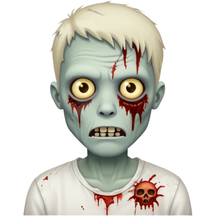 white zombie with white shirt emoji