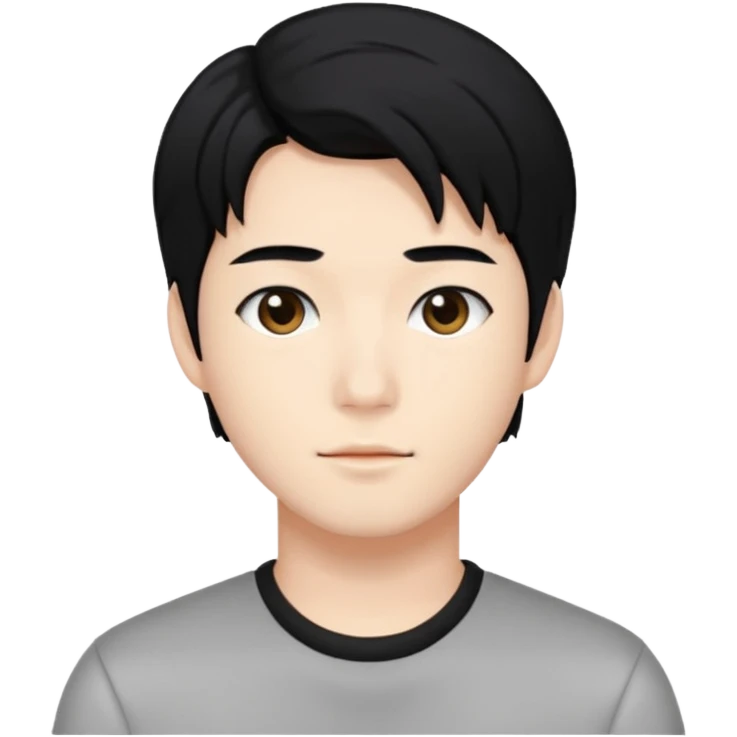 portrait of man, Kpop style emoji