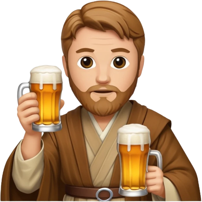 Obi-wan with a beer emoji