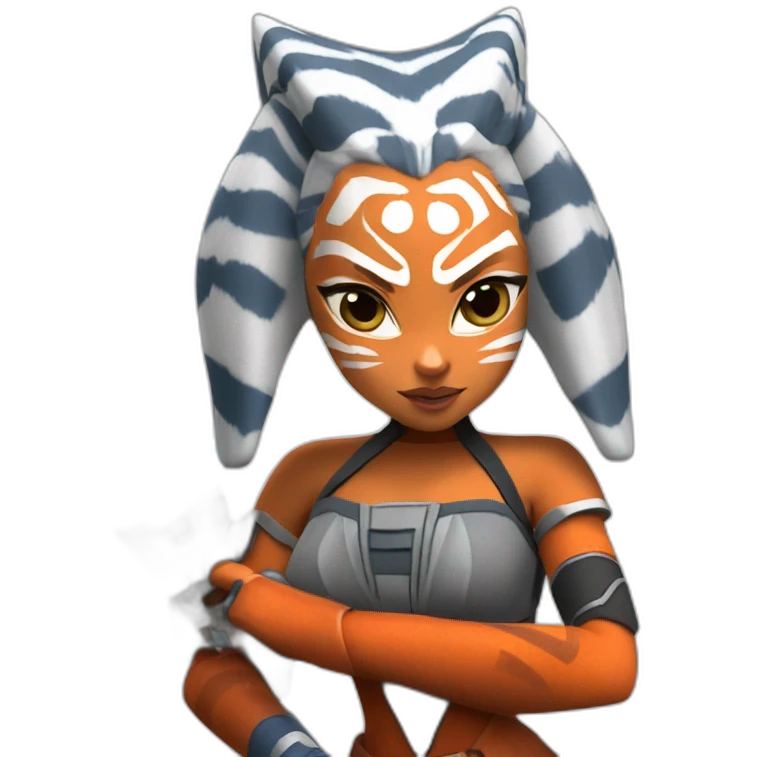 voluptuous ahsoka tano holding her emoji