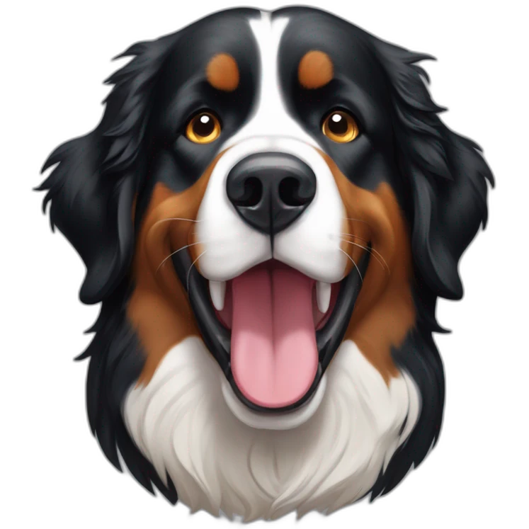 bernese mountain dog drooling emoji