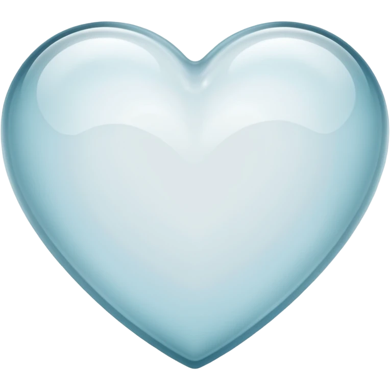 white heart with a glass look emoji