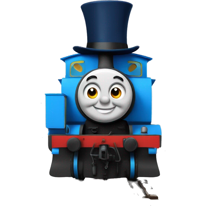 blue tank engine with tophat emoji