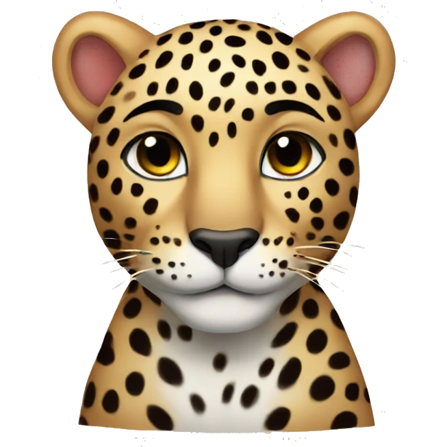 cute leopard emoji