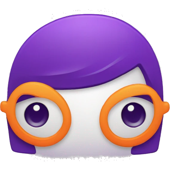 Word “DOC” in purple and orange colors  emoji