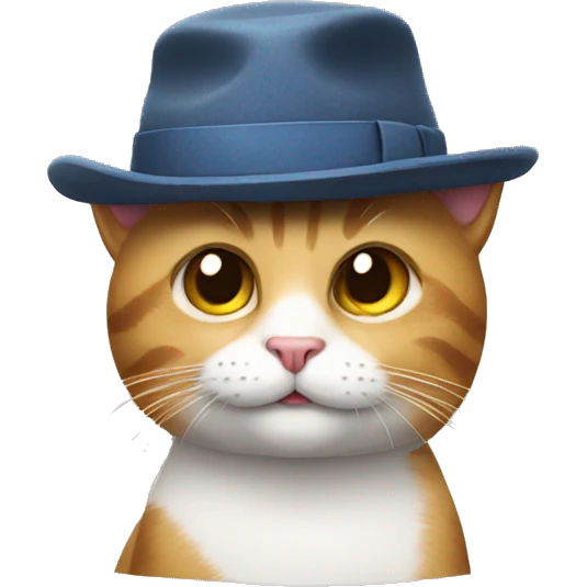 cat wearing a hat emoji